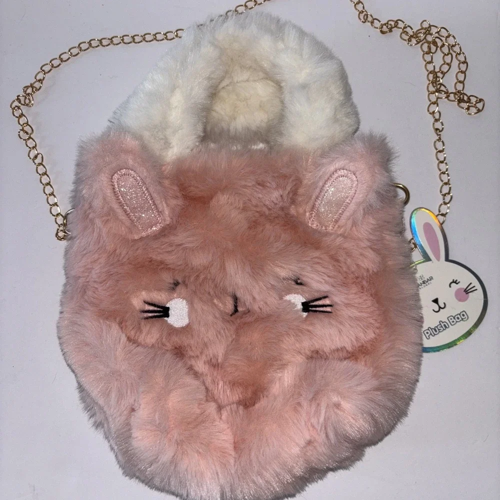Danbar Global Plush Bunny Rabbit Child's Purse Chain Strap Bag NWT